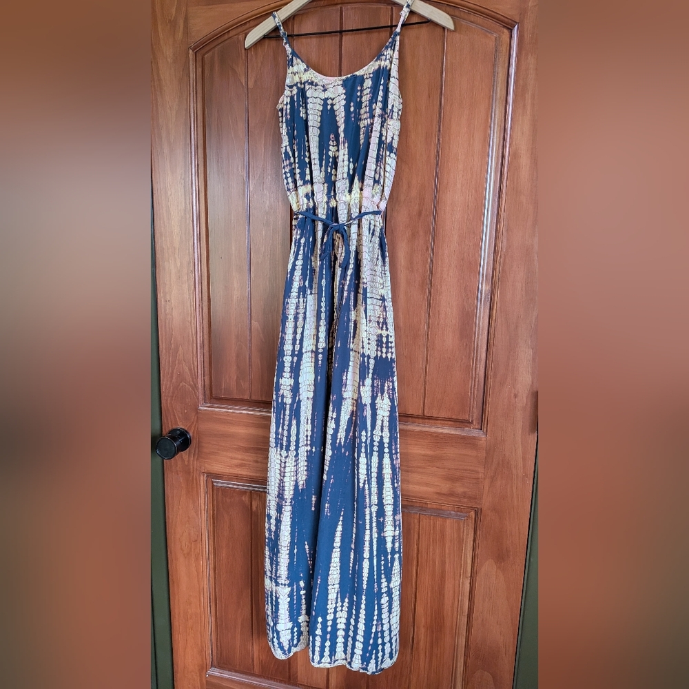 Michael Stars Pink and Blue Sleeveless Maxi Sundress
